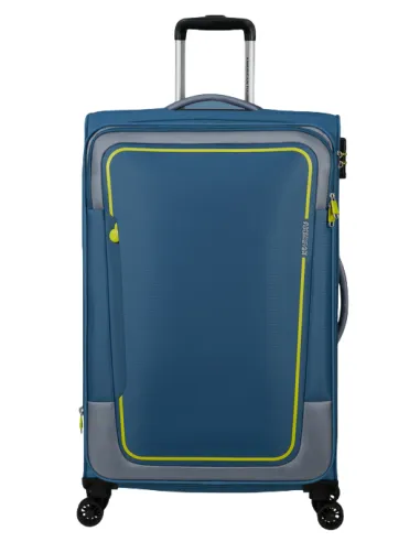 American Tourister Pulsonic large expandable trolley, coronet blue