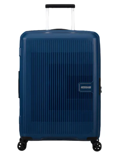 American Tourister Aerostep Mittlerer erweiterbarer Trolley blau