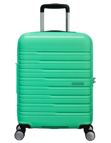 American Tourister Flashline Pop expandable carry-on trolley, light green