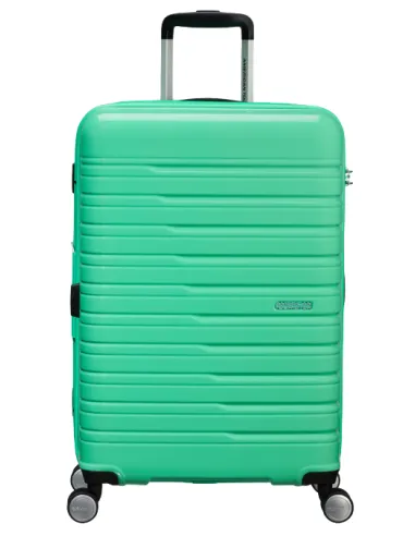 American Tourister Flashline Pop expandable medium trolley, light green