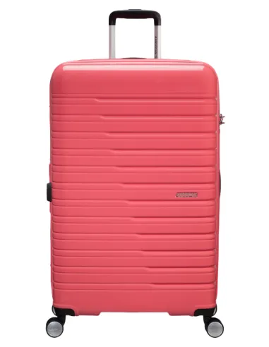 American Tourister Flashline Pop large expandable trolley, coral pink