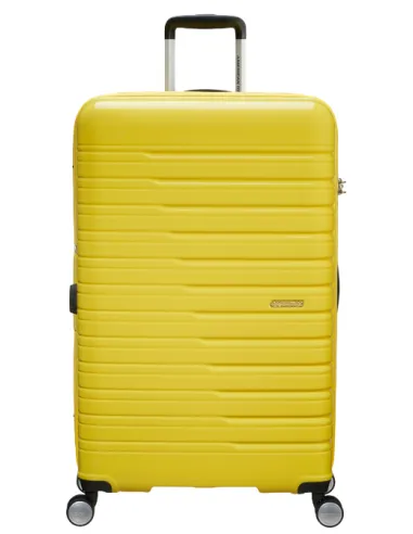 American Tourister Flashline Pop large expandable trolley, lemon yellow