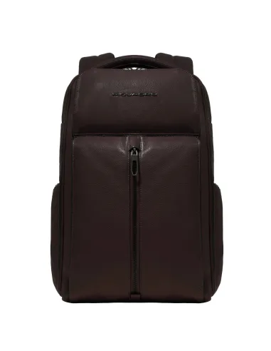 Piquadro Hedley travel backpack with laptop compartment, dark brown