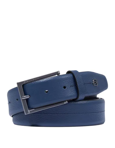 Piquadro Hedley men's leather belt, blue