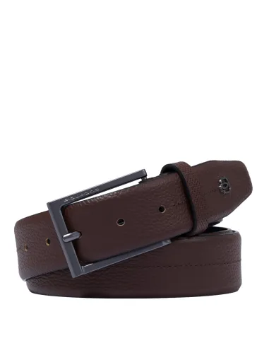 Piquadro Hedley men's leather belt, dark brown