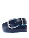 Piquadro B2 leather men's belt, blue