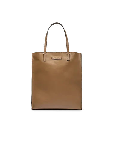 The Bridge Mirra shopping bag with zip fastener, sand