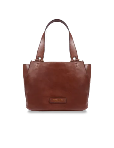 The Bridge Febe shopping bag with zip closure, brown