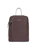 Piquadro Circle Damen-Laptop-Rucksack aus Leder, Dunkelviolett