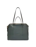 Women's computer and iPad bag with three compartments, dark green