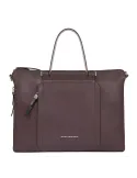 Piquadro Circle Expandable slim leather briefcase, dark violet