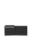 Piquadro Hedley compact men's wallets with coin purse and credit card,s black