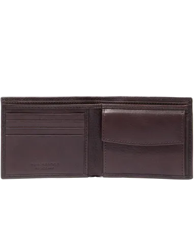 The Bridge Fabio men's leather wallet with coin purse, dark brown