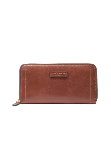 The Bridge Fiona women's zipped leather wallet, brown