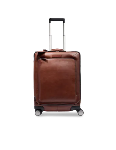 The Bridge Fabio leather carry-on trolley, brown