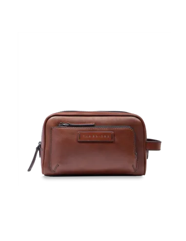 The Bridge Filippo leather beauty case, brown