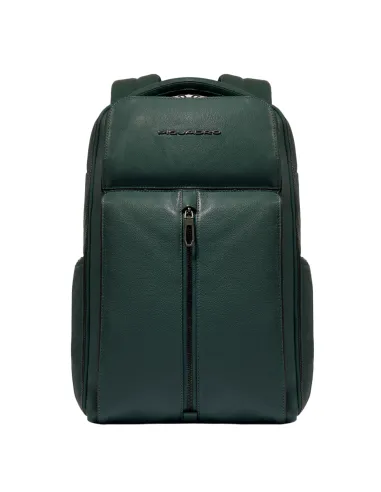 Piquadro Hedley travel backpack with laptop compartment, green