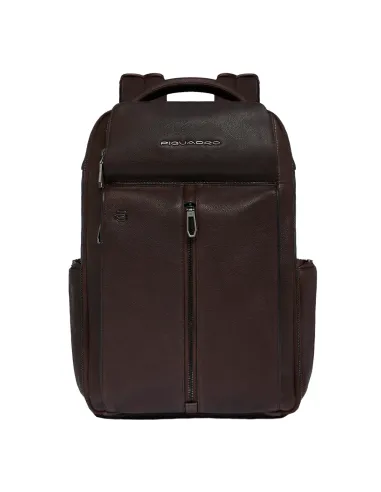 Piquadro Hedley 15.6 laptop backpack with USB and USB Type C ports, dark brown