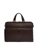 Piquadro Hedley laptop briefcase with two handles and two compartments, dark brown