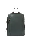 Piquadro Circle women's leather laptop backpack, dark green