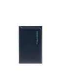 Men's credit card holder with sliding system and zipped back pocket Piquadro Blue Square, blue