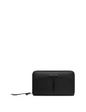 Piquadro Ashley women's zipped leather wallet, black