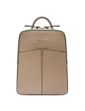 Piquadro Ashley leather women's backpack, beige