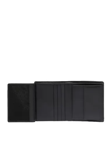 Piquadro Nevet small vertical men's wallet, black