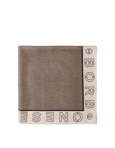 Foulard Borbonese 90x90, crema-op naturale