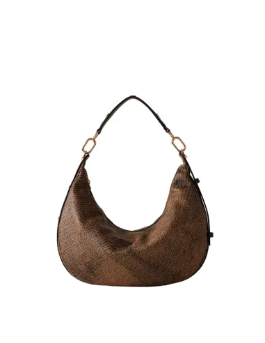 Borbonese Oyster shoulder bag, op natural-black