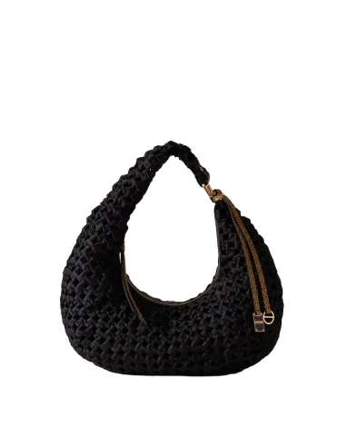 Borbonese La Nidi medium hobo bag, black