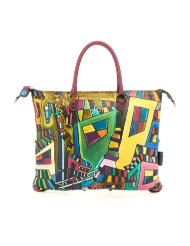 Gabs G3 Plus medium-sized women's bag, Geometric murals