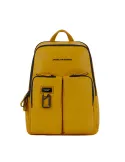 Piquadro 14" Laptop-Rucksack mit zwei Fronttaschen, gelb