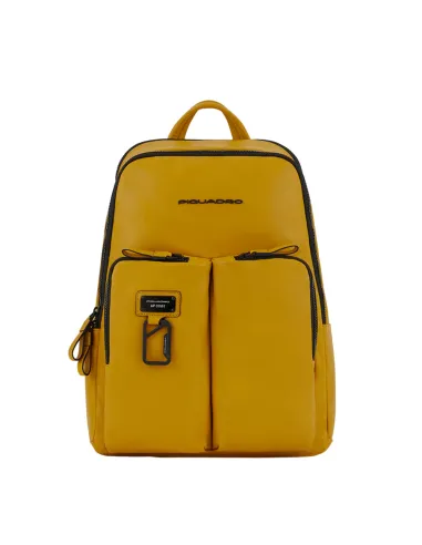 Piquadro Harper Laptop backpack, yellow