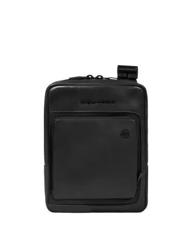 Borsello uomo in pelle e tessuto porta iPad®mini Piquadro Liko, nero