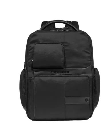 Piquadro Wollem Erweiterbarer, Laptop und iPad®Pro 12,9" Rucksack mit USB-Ports, schwarz