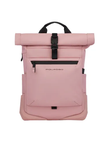 Piquadro Roll-Top Computer-Rucksack, rosa