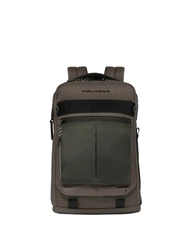 Piquadro Arne Computer und iPad® Rucksack aus recyceltem Stoff mit Schuhfach, Turteltaube