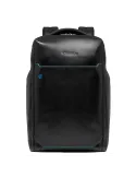 Piquadro Blue Square Lederrucksack mit 15,6 Computerfach, schwarz