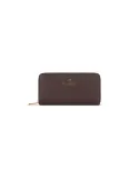 Braccialini Basic women's leather wallet with zip fastener, dark brown