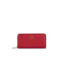 Braccialini Basic women's leather wallet with zip fastener, red