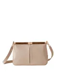 Borsa a tracolla media in pelle Borbonese, beige-op naturale