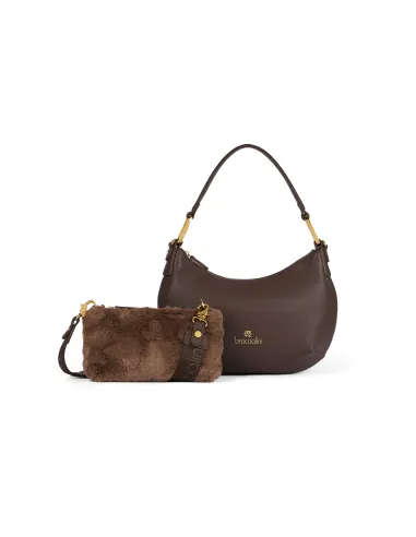 Braccialini Beth shoulder bag, dark brown