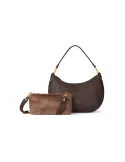 Braccialini Beth women's shoulder bag, dark brown