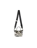 Braccialini Beth Print mini bag, zebra slime