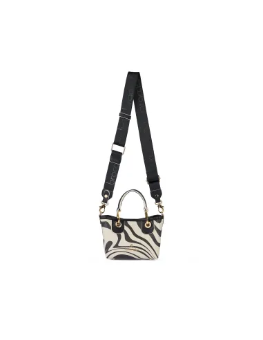 Braccialini Beth Print mini bag, zebra slime