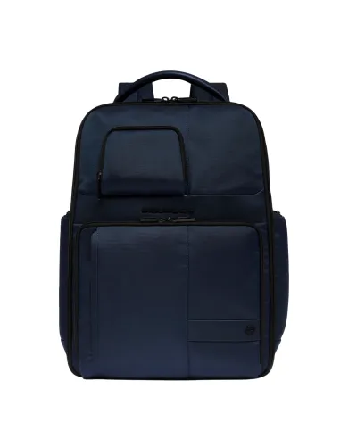 Piquadro Wollem travel backpack with 17.3" laptop compartment, blue