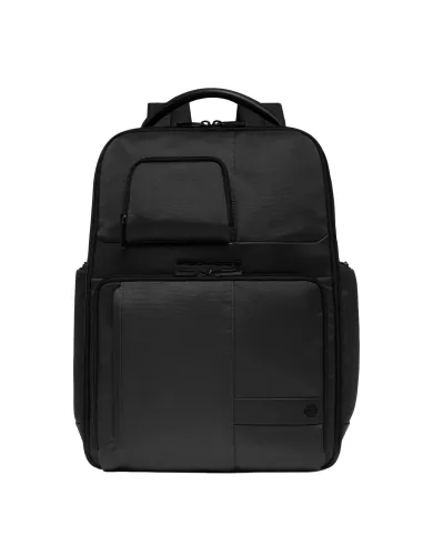 Piquadro Wollem travel backpack with 17.3" laptop compartment, black