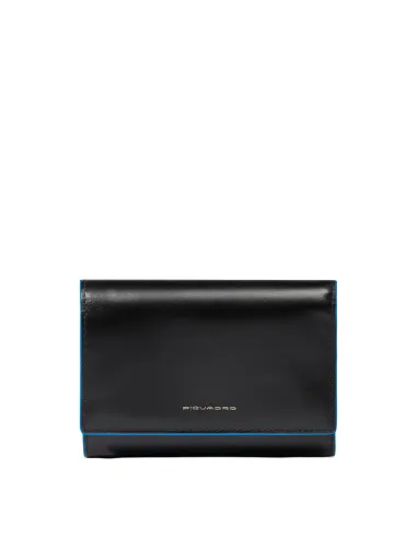 Piquadro Blue Square small women's wallet, black