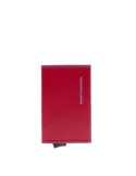 Portacarte di credito  con sliding system e fermasoldi posteriore Piquadro Blue Square, rosso